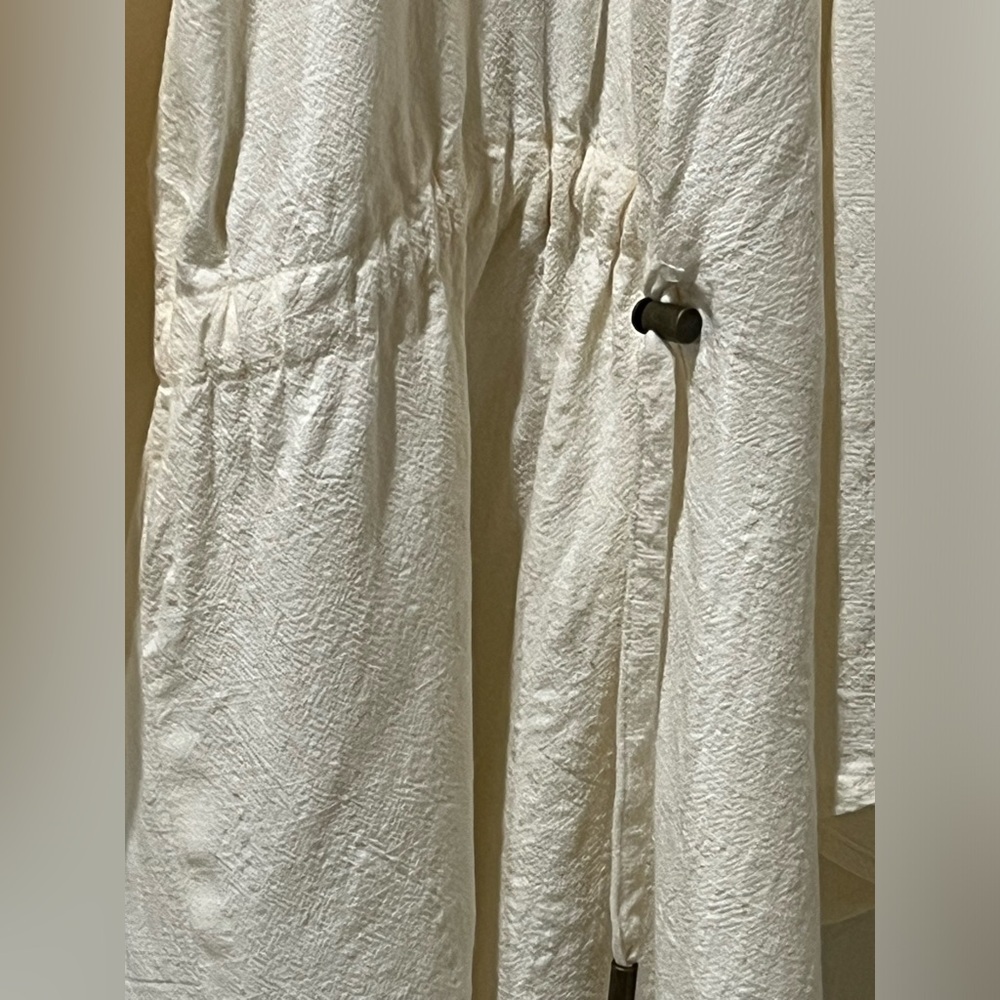 RUBY RD. Lightweight Cream Open-Front Drape Cardigan RAYON LINEN BLEND SIZE 2X - Picture 11 of 12